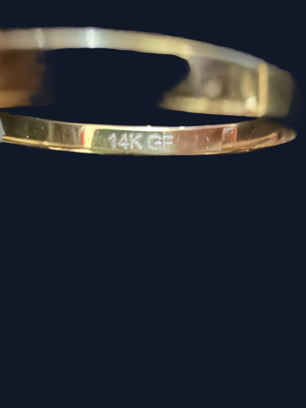 14K GF Gold Filled Minimalist Stacking Rings Set Size 7 & 8 Band Lot of 2 - Picture 5 of 5